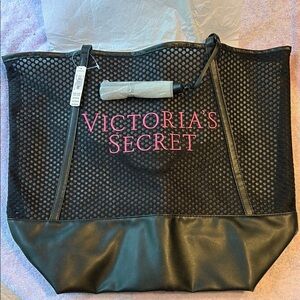 Victoria's Secret Black Mesh Tote